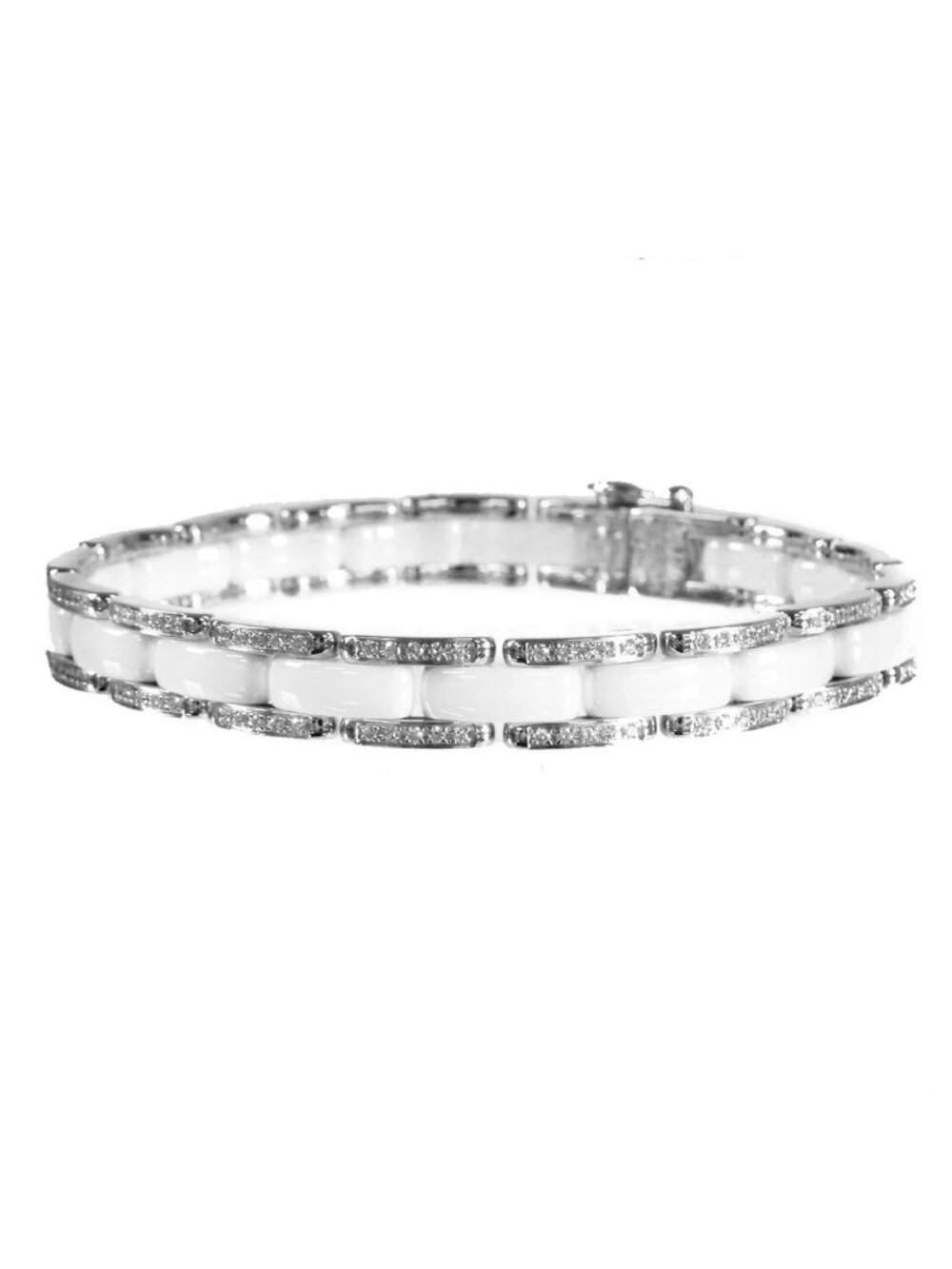 Chanel Ultra Collection Bracelet White Gold 18K Ceramic Pave